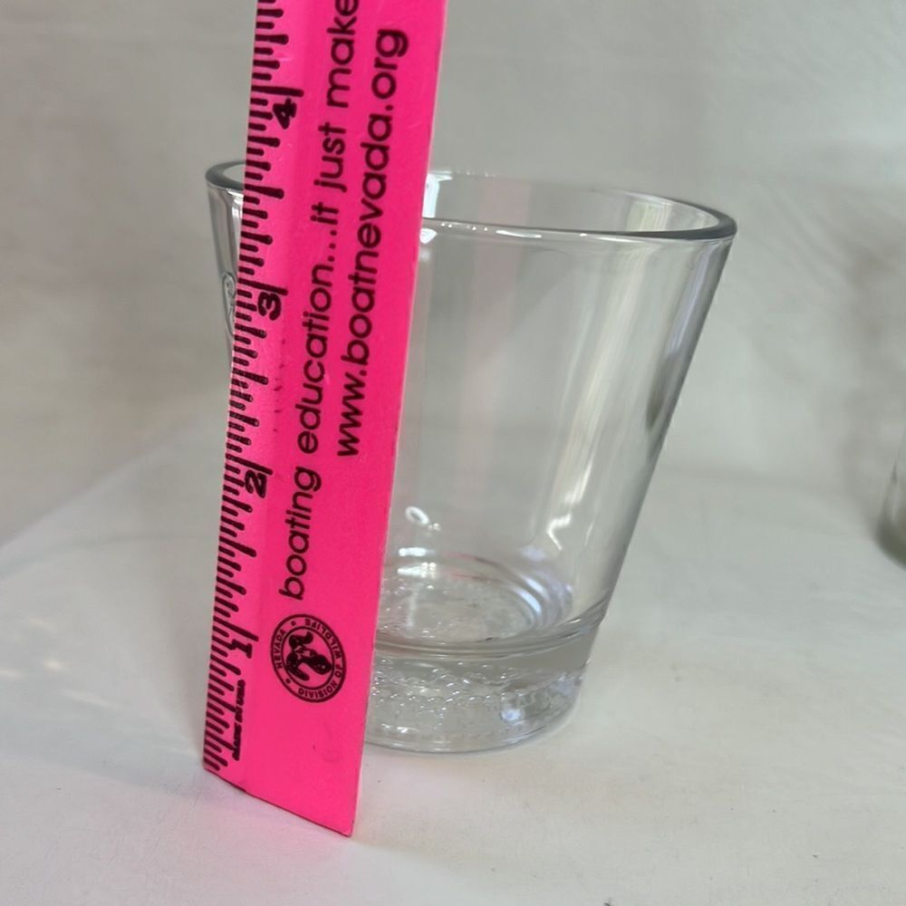 Crown Royal Rocks Glass 8 Oz Embossed Logo 3 1/4 In Round 3 1/2 In Tall Whiskey - Picture 5 of 5